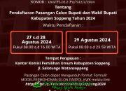KPU Soppeng Umumkan Waktu Pendaftaran Calon Bupati dan Calon Wakil Bupati Soppeng 2024