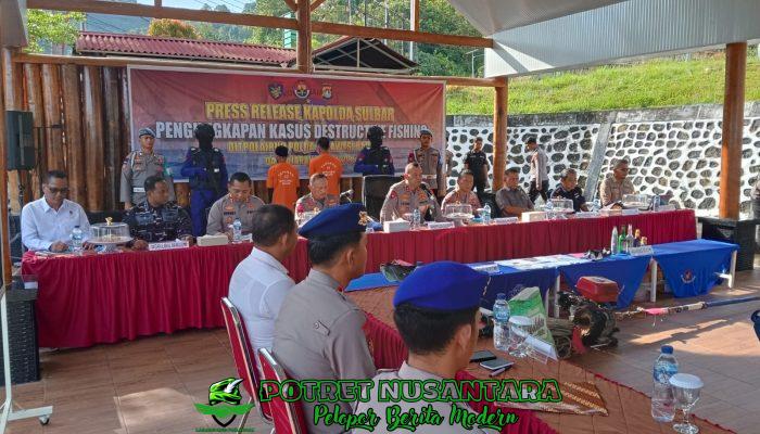 Polairud Polres Mateng Ringkus Dua Nelayan Pembom Ikan di Perairan Kabarang dan Kambunong