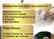 Idul Adha 1446 H, Abd. Razak Ismail Ajak Warga Salurkan Kurban untuk Yatim dan Dhuafa