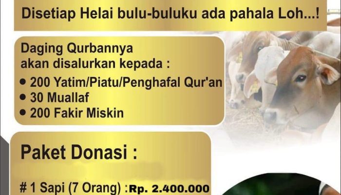 Idul Adha 1446 H, Abd. Razak Ismail Ajak Warga Salurkan Kurban untuk Yatim dan Dhuafa