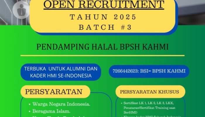 BPSH MN KAHMI Buka Rekrutmen Pendamping Halal Batch 3, Tokoh Nasional Siap Hadir