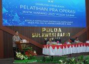 Wakapolda Sulbar Pimpin Latpra Ops Antik Marano 2025, Targetkan Tekan Peredaran Narkoba