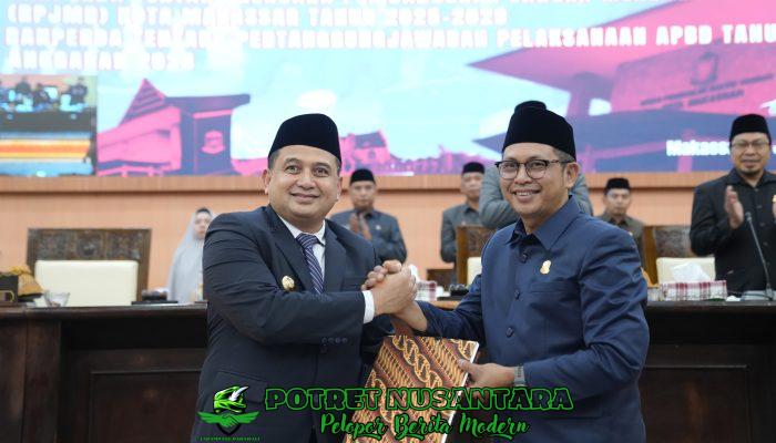 Munafri-Aliyah Hadiri Paripurna: DPRD Makassar Sahkan RPJMD, Arah Pembangunan 2025–2029 Disepakati