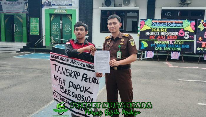Aksi Langka! GAM Aksi Solo di Kejari Bantaeng: Desak Penahanan Distributor Mafia Pupuk