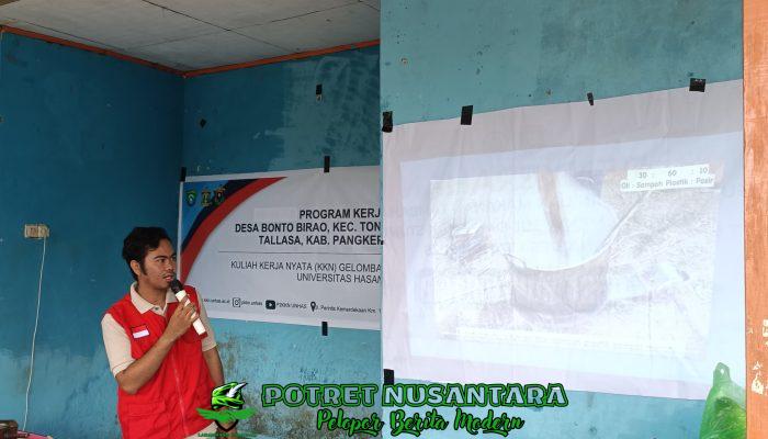 Eco Paving Ramah Lingkungan, Mahasiswa KKNT Unhas Edukasi Warga Bonto Birao Atasi Sampah