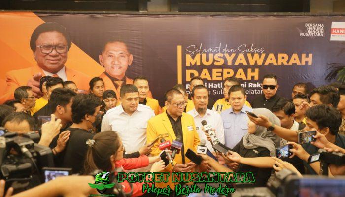 Munafri Dampingi OSO di Musda Hanura Sulsel, Harap Beri Kontribusi Nyata