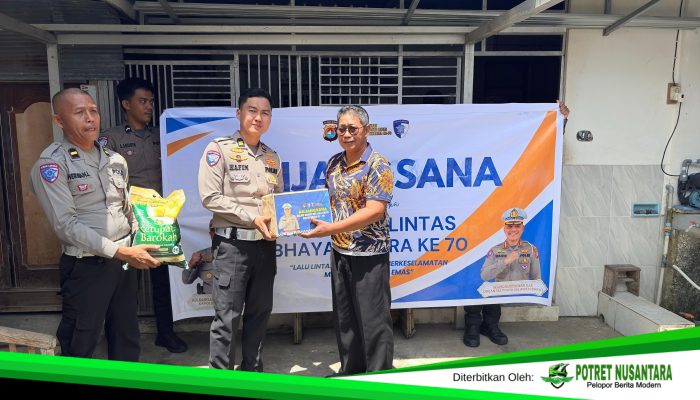 Sentuhan Kepedulian HUT Lalu Lintas, Ditlantas Polda Sulbar Berbagi Kebahagiaan dengan Purnawirawan