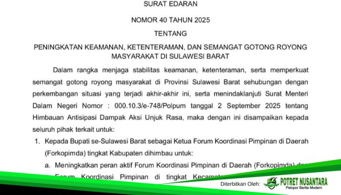 SDK Ajak Masyarakat Sulbar Jaga Persatuan, Jangan Mudah di Hasut