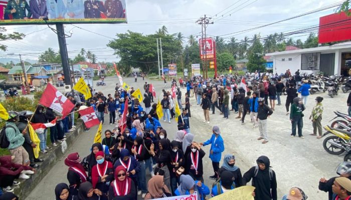 Aliansi Mahasiswa dan Rakyat Touna Gelar Aksi Besar-Besaran di Depan DPRD Tojo Una-Una