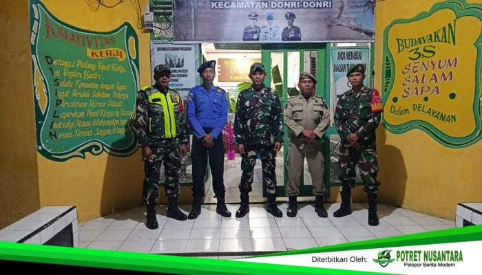 Patroli Gabungan TNI, Satpol PP dan Damkar Soppeng Tingkatkan Keamanan Wilayah Donri-Donri