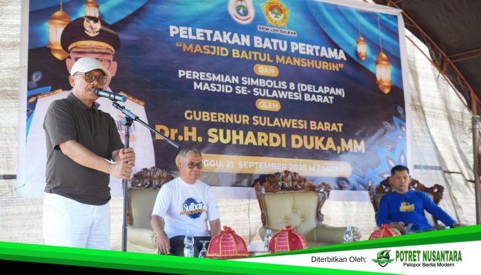 Gubernur Sulbar Bangun 9 Masjid, Ajak Umat Hidupkan Dakwah Rahmatan Lil AlaminMA