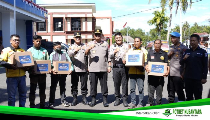 Semarak HUT Lalu Lintas ke-70, Polda Sulbar Gelar Bakti Kesehatan dan Bansos