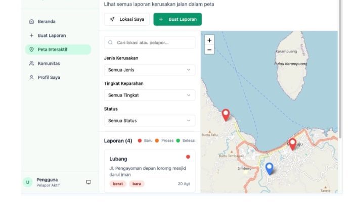 Kini Lapor Jalan Rusak Bisa Lewat Genggaman Tangan, Pemprov Sulbar Hadirkan Aplikasi “JalanMa”