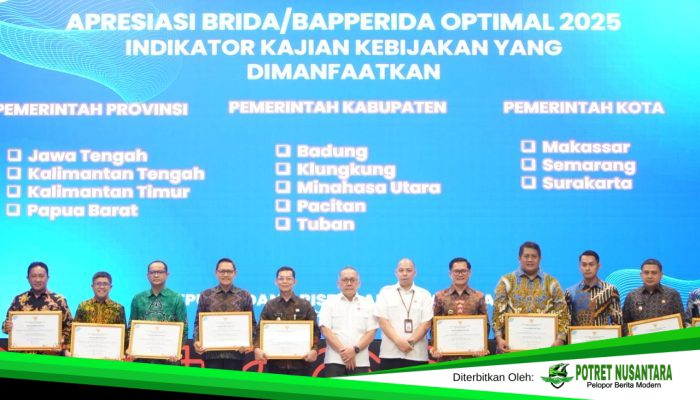 Bukti Kebijakan Berbasis Riset, Makassar Diganjar Penghargaan BRIN 2025