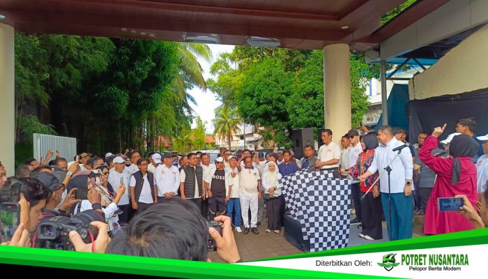 Munafri Bareng Mentan dan Idrus Marham Jalan Santai KKSS di Makassar