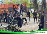 Satpol PP Polman Laksanakan Kerja Bakti Terpadu di Kecamatan Polewali