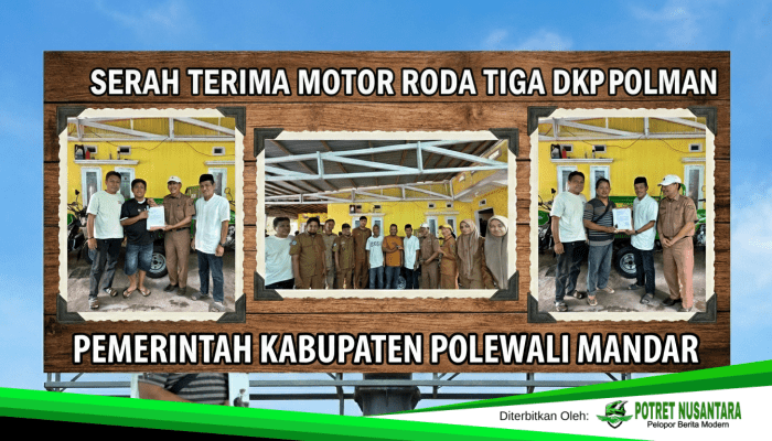 DKP Polman Serahkan Bantuan Motor Roda Tiga untuk Pelaku Perikanan