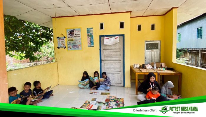Rendahnya Minat Baca Anak Dorong KKN Unsulbar Gelar dan Organisasi Dongeng Kampoeng Literasi Keliling di Desa Katumbangan