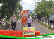 Satlantas Polres Soppeng Pasang Rambu Larangan di Jembatan Cenrana Salokaraja