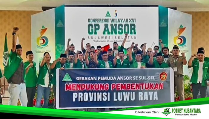 “Provinsi Luwu Raya” Menggema di Konferwil GP Ansor Sulsel