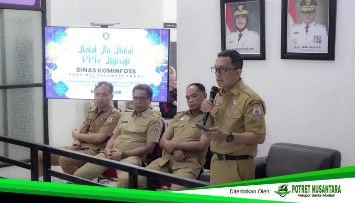 Halal Bihalal Diskominfo Sulbar, Tekankan Disiplin ASN di Tengah Skema WFH