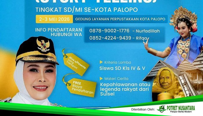 Pemkot Palopo Ajak Siswa SD/MI Ikuti Lomba Bertutur, Gratis Dengan Hadiah Jutaan Rupiah