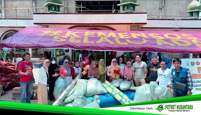 Disperindagkop UKM Polman Salurkan Bantuan untuk Korban Kebakaran di Galung Tulu