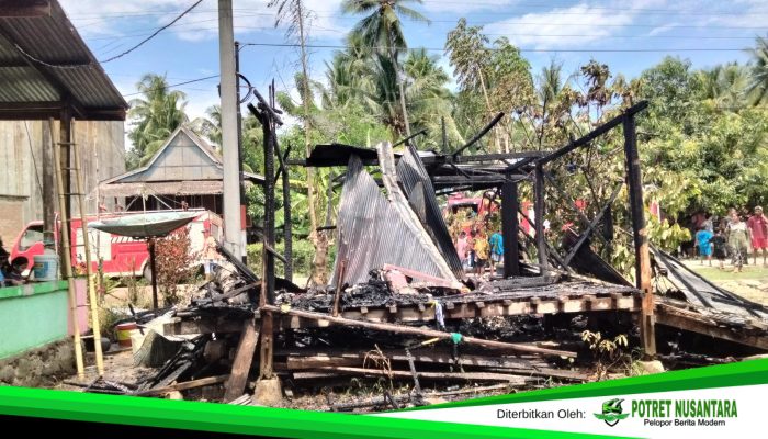 Kebakaran Hanguskan Satu Rumah Warga di Dusun Berampa, Desa Katumbangan