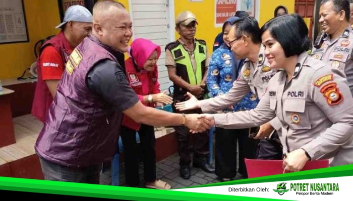 Kasat Binmas Polrestabes Makassar Tinjau Satkamling, CV Dewi Jadi Percontohan