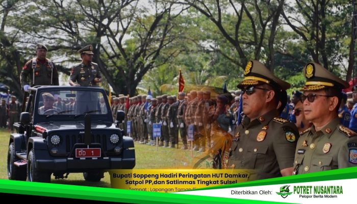 Bupati Soppeng Suwardi Haseng Hadiri HUT Damkar–Satpol PP, Tegaskan Komitmen Perkuat Kesiapsiagaan dan Pelayanan Publik