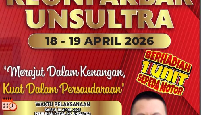 Gubernur Sultra Dijadwalkan Buka Jalan Santai Reuni IKA Unsultra 2026