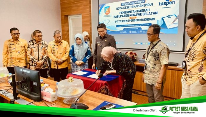 Pemkab Konsel-PT Taspen Teken Kerja Sama Strategis, Beri Perlindungan Ganda Bagi ASN
