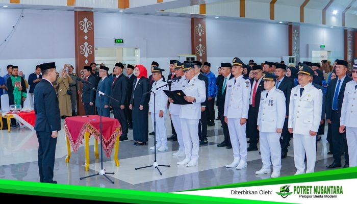 Perkuat Kinerja Birokrasi, Bupati Irham Kalenggo Lantik Pejabat Eselon III dan IV Berbasis Sistem SiASN