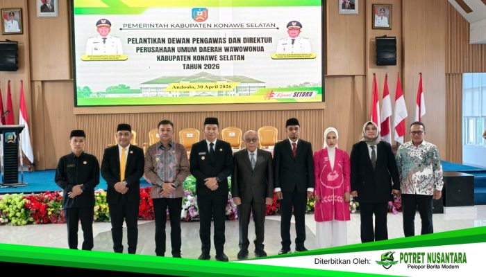 Pelantikan Perumda Wawowonua, Bupati Tekankan Profesionalisme