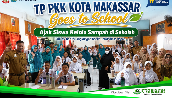 TP PKK Kota Makassar Goes to School, Ajak Siswa Kelola Sampah di Sekolah