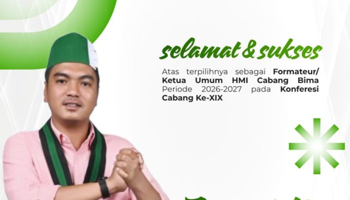Juraidin Terpilih sebagai Ketua Umum HMI Cabang Bima 2026-2027