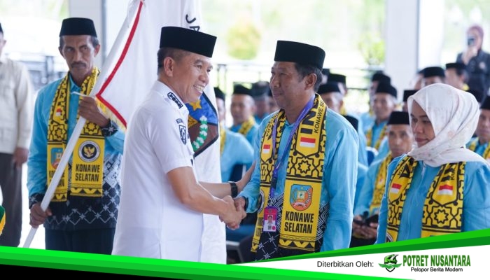 Pelepasan Jemaah Haji Konawe Selatan 2026: Bupati Irham Kalenggo Titipkan Doa untuk “Konsel Setara