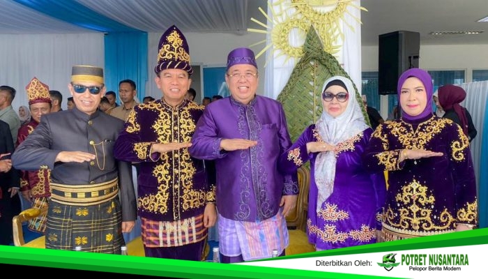 Bupati Konsel Hadiri Upacara HUT Kota Kendari ke-195, Tampil Gagah dalam Balutan Adat Tolaki
