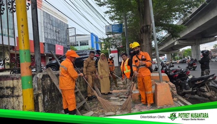 Respons Aduan Publik, Kecamatan Panakkukang Benahi Trotoar Jalan Nasional di Pettarani