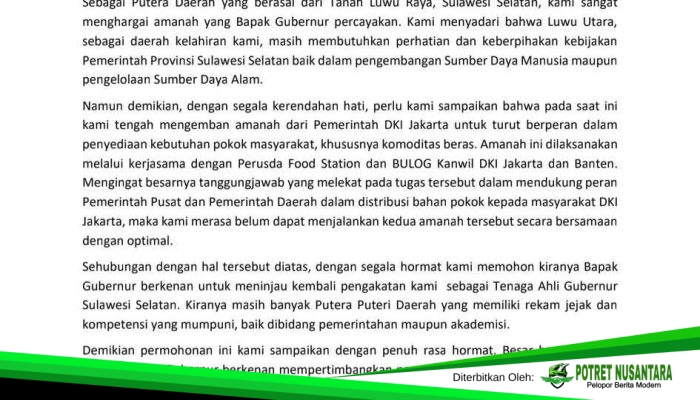 Arsyad Kasmar Mundur Dari Jabatan Tenaga Ahli Gubernur Sulsel