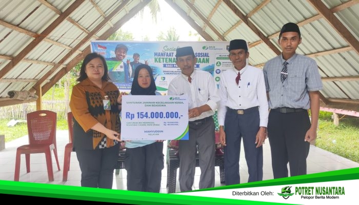 Pemkab Polman Serahkan Santunan kepada Ahli Waris Nelayan Korban Kecelakaan Laut