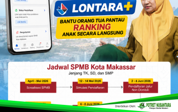 Disdik Makassar Buka SPMB, LONTARA+ Bantu Orang Tua Pantau Ranking Anak Secara Langsung