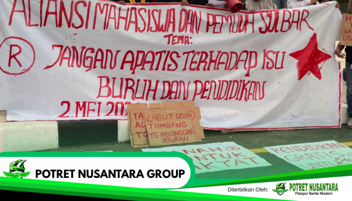 Peringati May Day dan Hardiknas, Aliansi Mahasiswa dan Pemuda Sulbar Gelar Aksi di Mamuju dan Layangkan 13 Tuntutan