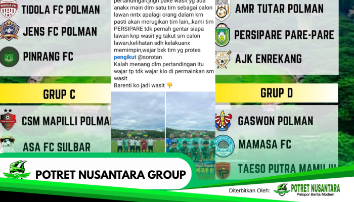 Diduga Tak Netral, Kepemimpinan Wasit Polman Cup Tuai Kritik