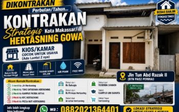 Kontrakan Strategis di Hertasning Gowa Ditawarkan, Cocok untuk Hunian dan Usaha