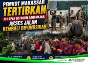 Pemkot Makassar Tertibkan 16 Lapak di Fasum Barawajah, Akses Jalan Kembali Difungsikan