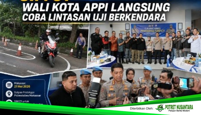 SIM C1 Hadir di Makassar, Wali Kota Appi Langsung Coba Lintasan Uji Berkendara