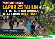 Pendekatan Humanis, Lapak 25 Tahun di Atas Fasum dan Drainase Jalan Kartini Ditertibkan