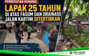 Pendekatan Humanis, Lapak 25 Tahun di Atas Fasum dan Drainase Jalan Kartini Ditertibkan