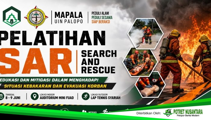 MAPALA UIN Palopo Gelar Pelatihan SAR, Bekali Mahasiswa Hadapi Situasi Kebakaran Dan Evakuasi Korban
